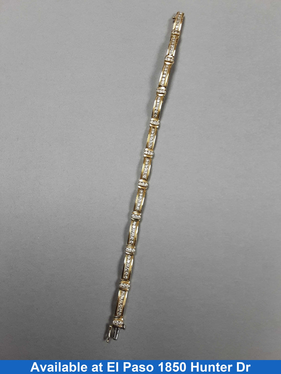 Tennis Bracelet - Yellow Gold 14k (.585) 13 grams 8 inch