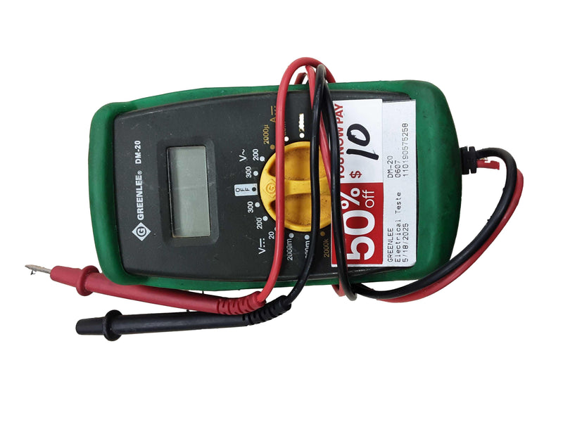 Greenlee Dm-20 Green Electrical Testing Instrument