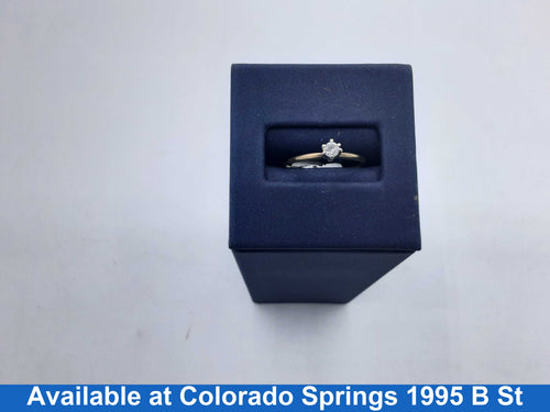 Women's Ring - Solitaire - Yellow Gold 14k (.585) 1.2 grams Size 7.5