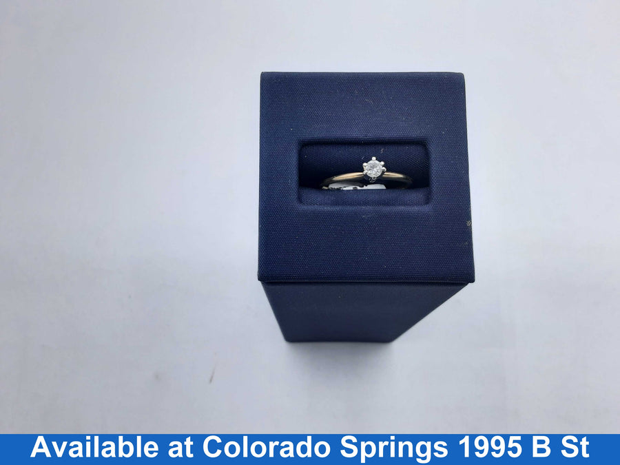 Women's Ring - Solitaire - Yellow Gold 14k (.585) 1.2 grams Size 7.5