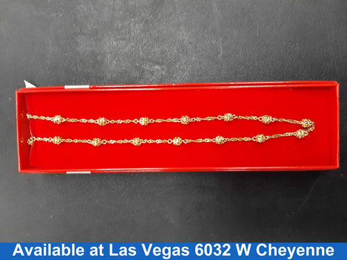 Bead Chain - Yellow Gold 18k (.750) 12.2 grams 20 inch