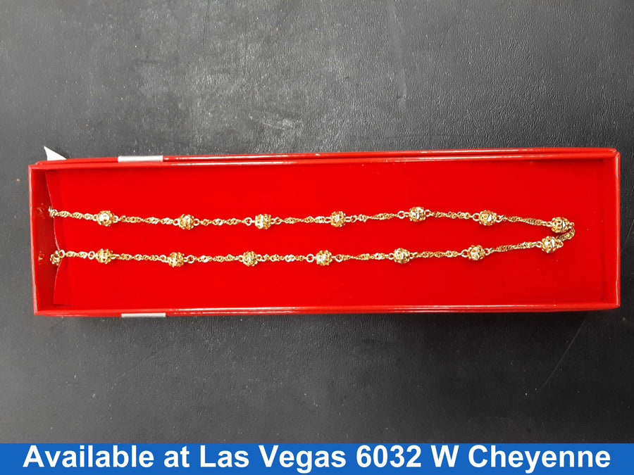 Bead Chain - Yellow Gold 18k (.750) 12.2 grams 20 inch