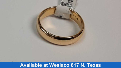 Ring - Wedding Band - Yellow Gold 14k (.585) 8 grams Size 11