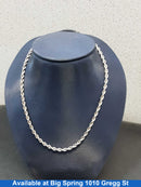 White Gold 14k Rope 20.6 Grams 24 Inch
