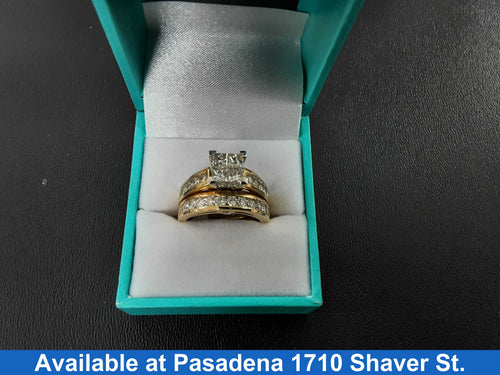Ring - Engagement Set - Yellow Gold 14k (.585) 9.5 grams Size 7