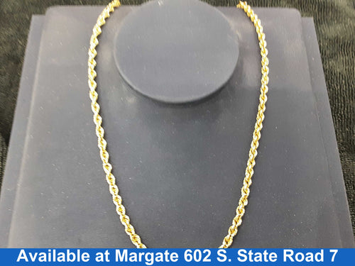 Rope Chain - Yellow Gold 10k (.417) 16.7 grams 22 inch