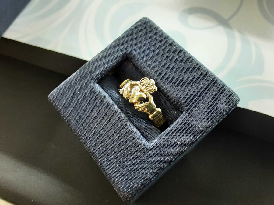 Ring - Engagement Set - Yellow Gold 10k (.417) 2.6 grams Size 8.5