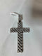 10k White Gold Diamond Cross Pendant