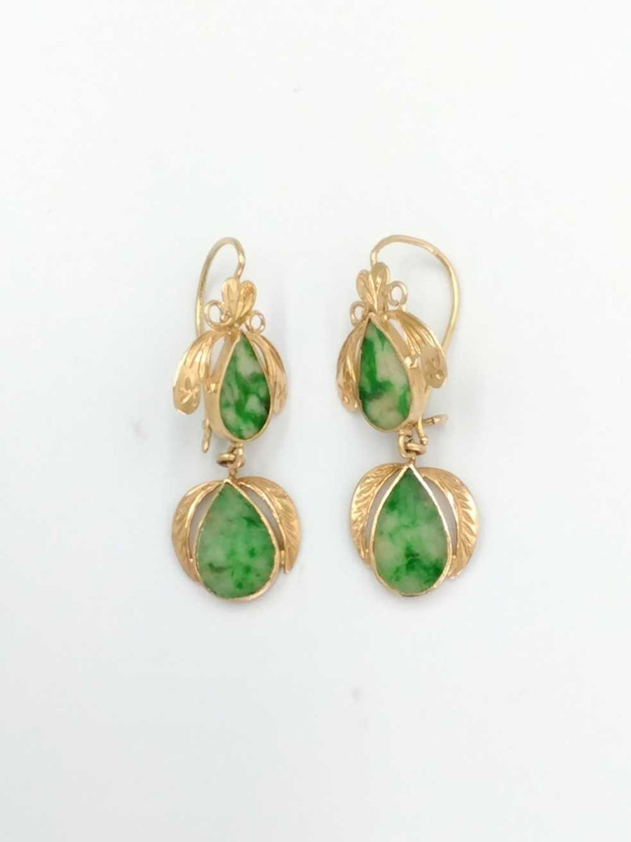 Jacket Earrings - Yellow Gold 14k (.585) 3.5 grams