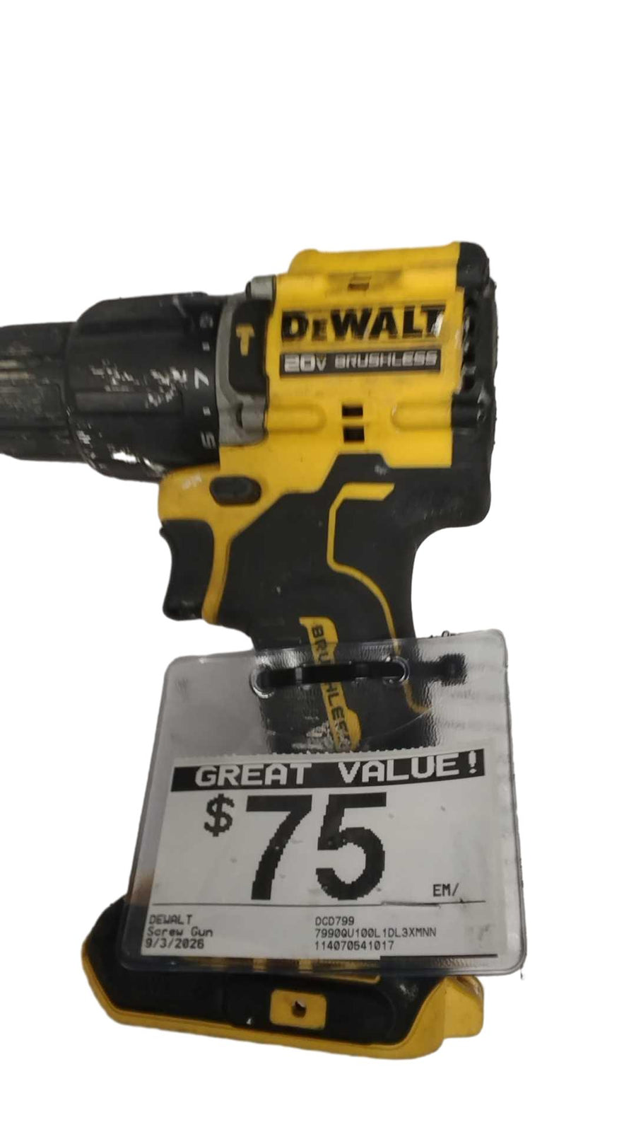 Dewalt Dcd799 Yellow Cordless Screw Gun