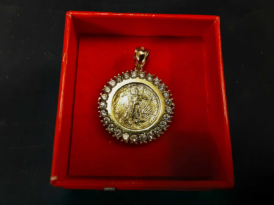 Coin Pendant - Yellow Gold 10k (.417) 4.4 grams