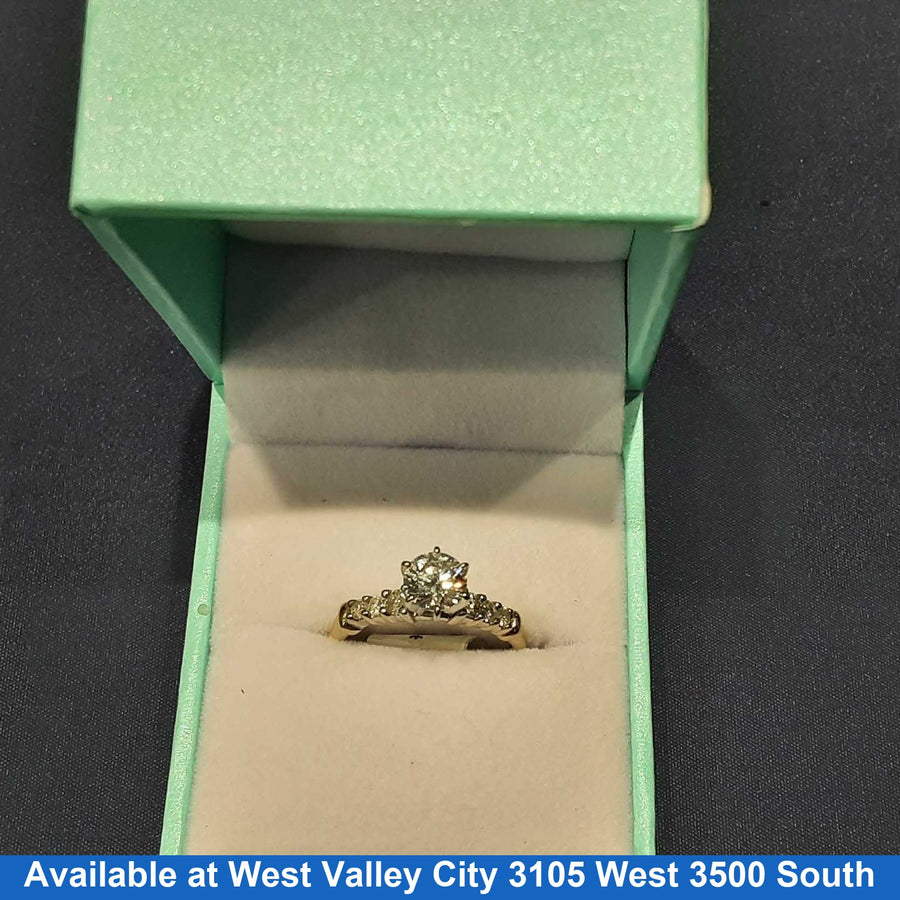 Ring - Engagement Set - White Gold 14k (.585) 2.4 grams Size 6