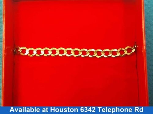 Cuban Link Bracelet - Yellow Gold 10k (.417) 6.3 grams 8 inch