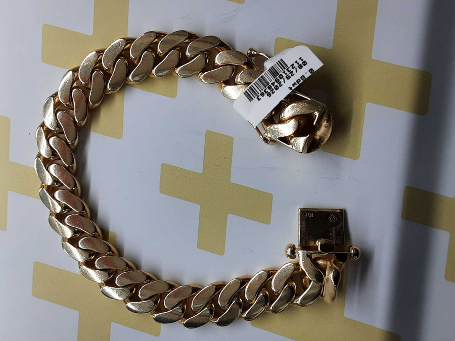 Cuban Link Bracelet - Yellow Gold 10k (.417) 75.4 grams 8 inch