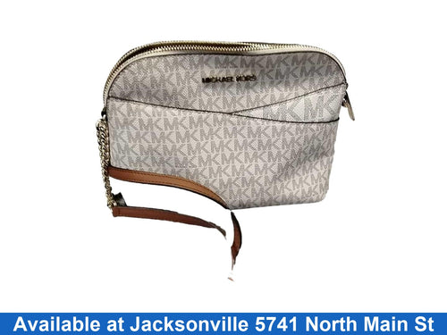 Michael Kors Jet Set Dome Crossbody Beige / Tan Purse / Handbag