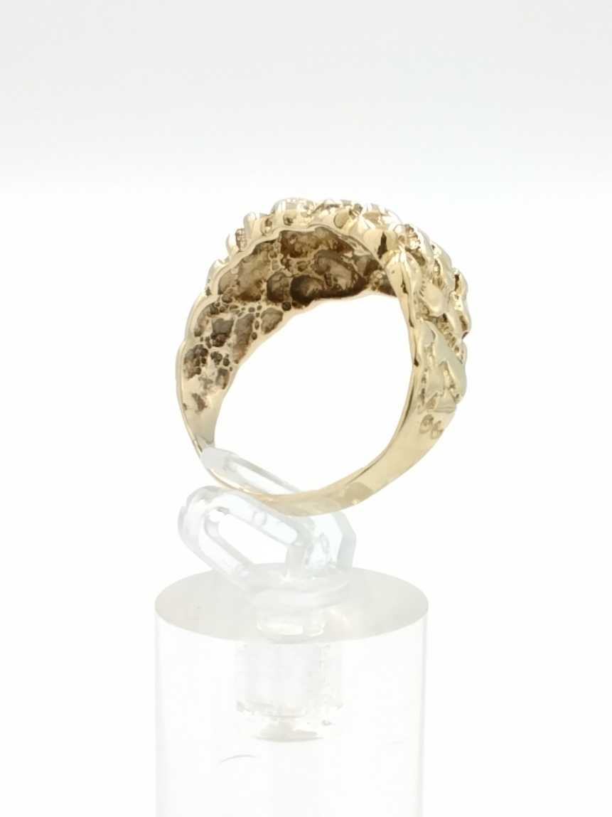 Men's Ring - Yellow Gold 10k (.417) 4.6 grams Size 10.5