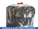 Michael Kors Laila Medium Signature Logo Satchel Brown Purse / Handbag