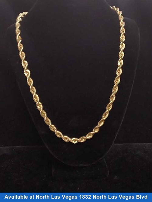 Rope Chain - Yellow Gold 10k (.417) 11.1 grams 22 inch