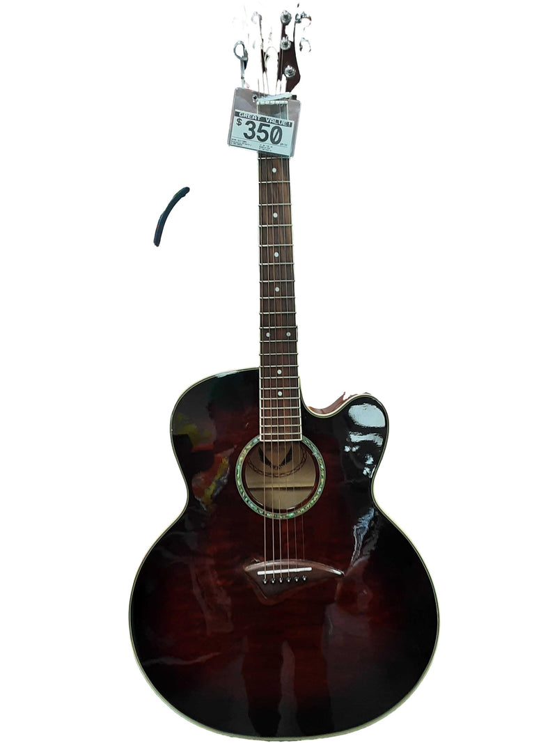 Dean Guitars Jc Qm Tge Gc Brown Acoustic / Electric Classic Guitar