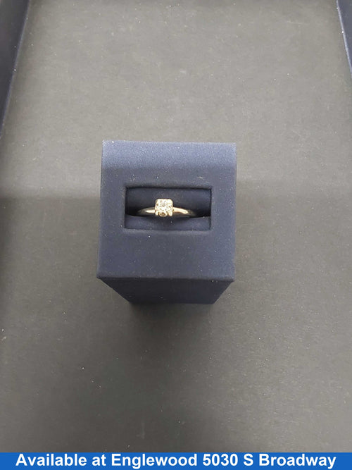 Women's Ring - Solitaire - White Gold 14k (.585) 2 grams Size 8