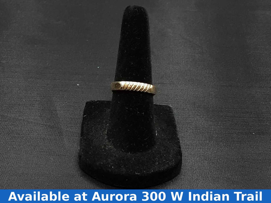 Ring - Wedding Band - Yellow Gold 10k (.417) 1.5 grams Size 6