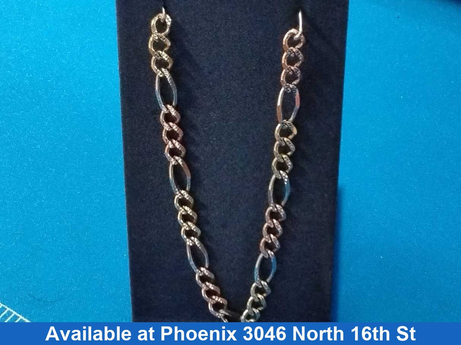 Figaro Chain - Tricolor Gold 14k (.585) 19.4 Grams 24 Inch