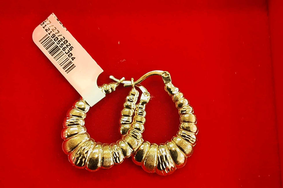 Shrimp Earrings - Yellow Gold 10k (.417) 2 grams