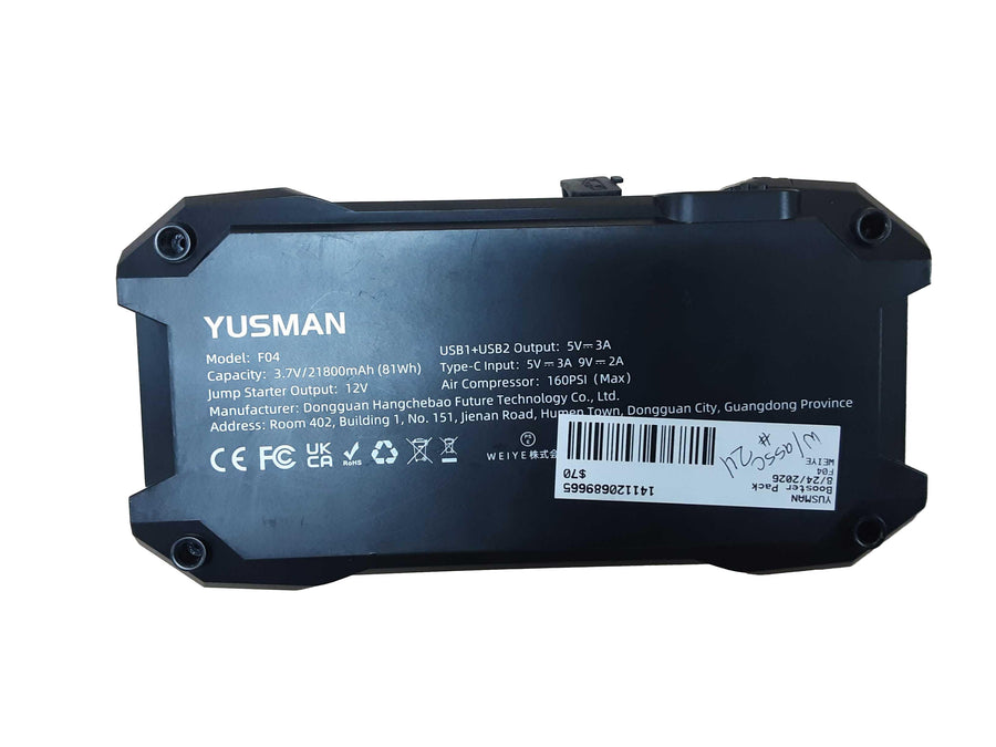 Yusman F04 Gray Battery Booster / Jumper