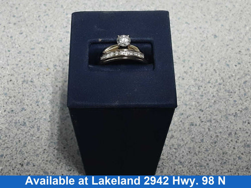 Ring - Engagement Set - Yellow Gold 14k (.585) 6 grams Size 8