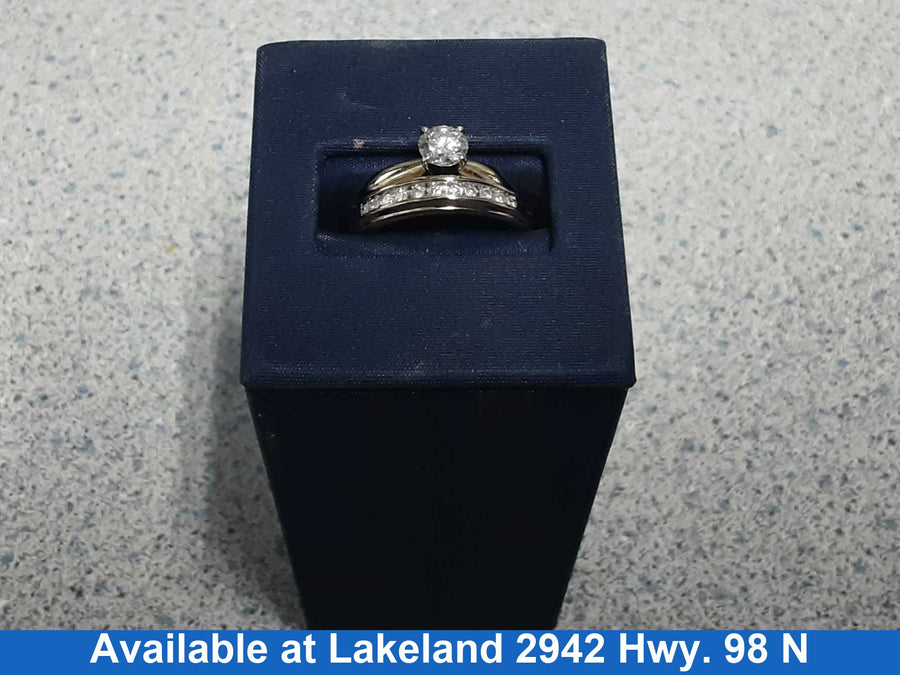 Ring - Engagement Set - Yellow Gold 14k (.585) 6 grams Size 8