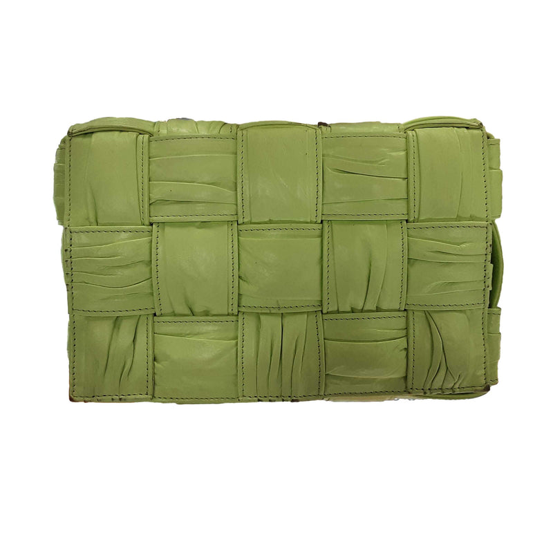 Bottega Veneta Intrecciato Cassette Green Purse / Handbag