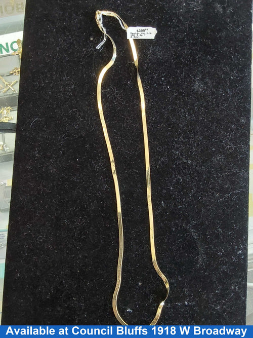 Herringbone Chain - Yellow Gold 10k (.417) 3.8 grams 22 inch