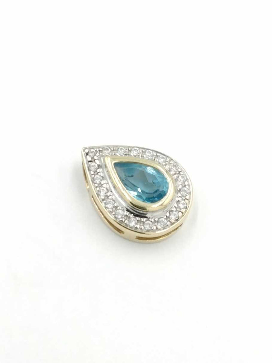 Diamond Pendant - Yellow Gold 14k (.585) 2.4 grams