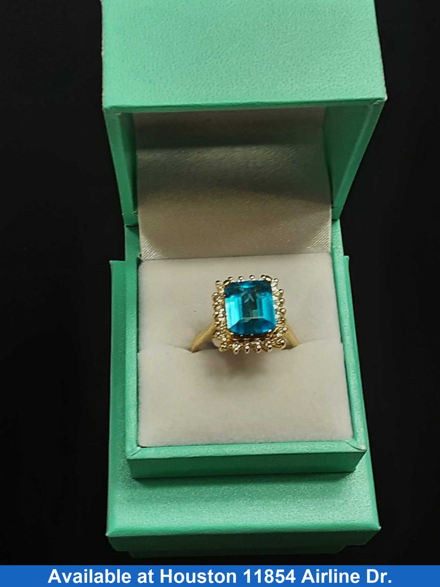 Women's Ring - Yellow Gold 14k (.585) 6.6 grams Size 9.5