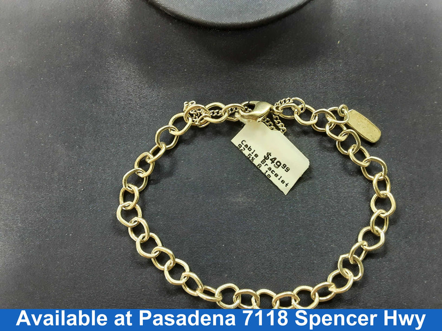 Cable Bracelet - Silver 8.1 grams 6 inch