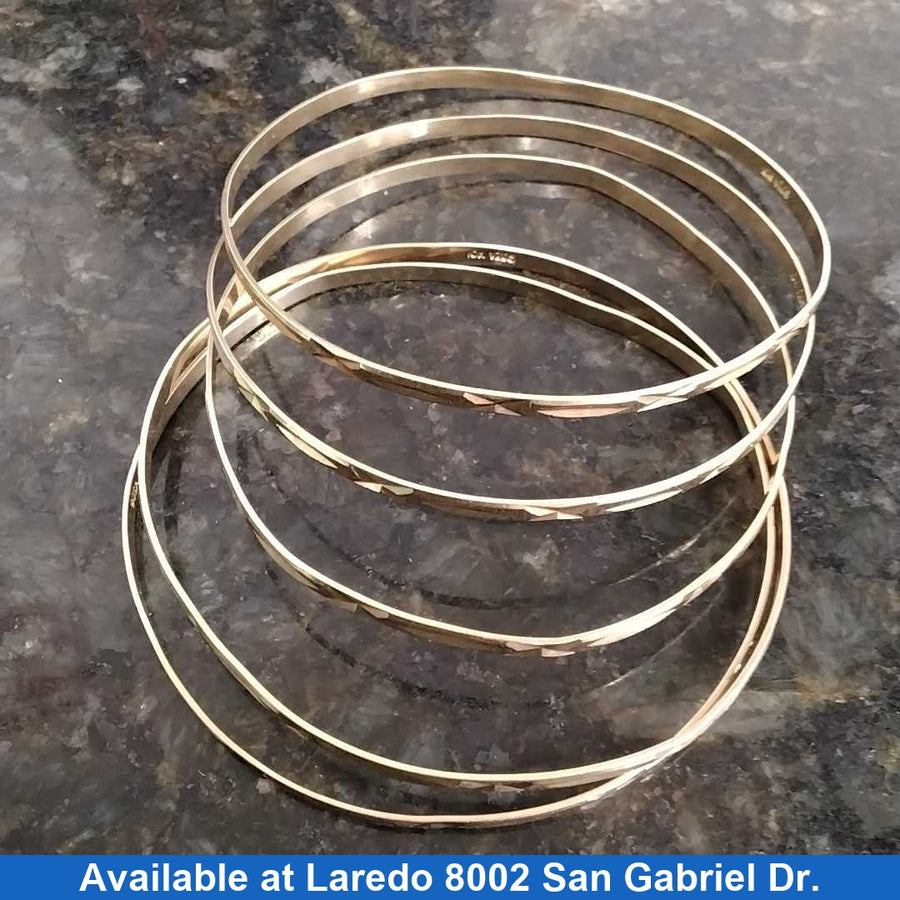 Bangle Bracelet - Yellow Gold 10k (.417) 27.1 grams 5 inch