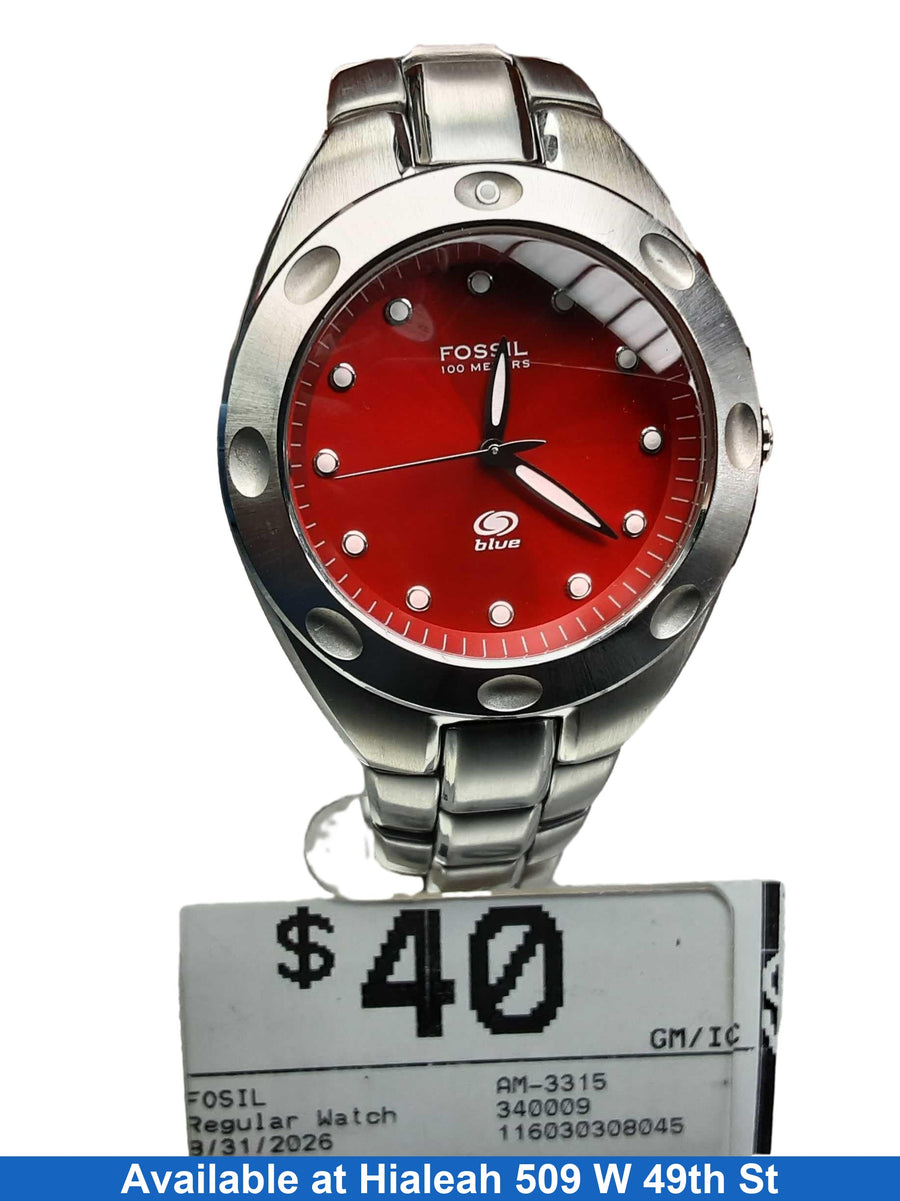 Fosil Am-3315 Silver Regular Watch