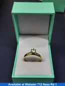 Women's Ring - Solitaire - Yellow Gold 14k (.585) 2.5 grams Size 11