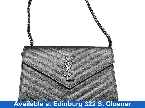 Yves Saint Laurent Mono Grain Black Purse / Handbag