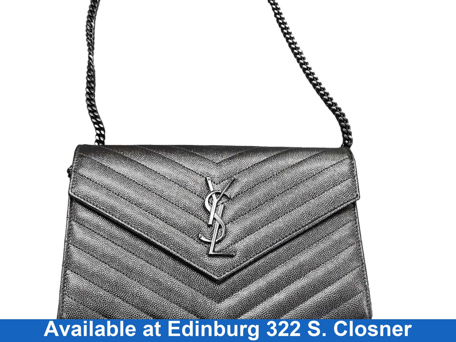 Yves Saint Laurent Mono Grain Black Purse / Handbag