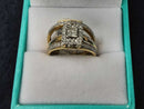 Ring - Engagement Set - Yellow Gold 10k (.417) 4.6 grams Size 7.5