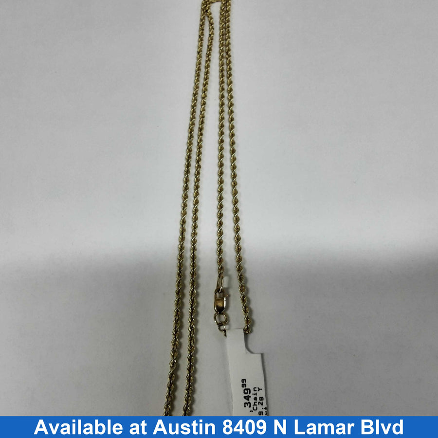 Rope Chain - Yellow Gold 14k (.585) 9.2 grams 22 inch
