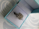 Ring - Wedding Set - White Gold 14k (.585) 7 grams Size 7