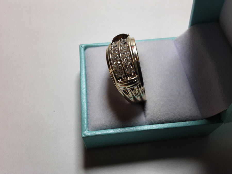 Ring - Wedding Band - White Gold 14k (.585) 7.2 grams Size 12