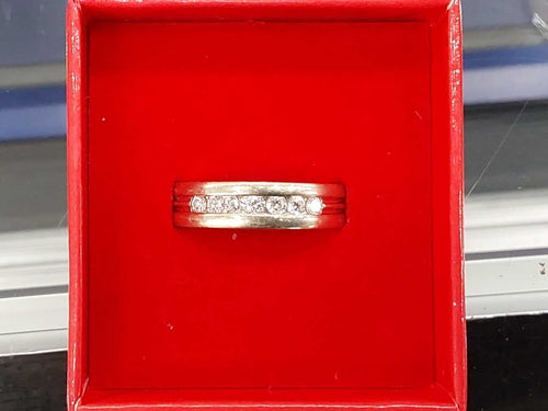 Ring - Wedding Band - White Gold 14k (.585) 8.7 Grams Size 9