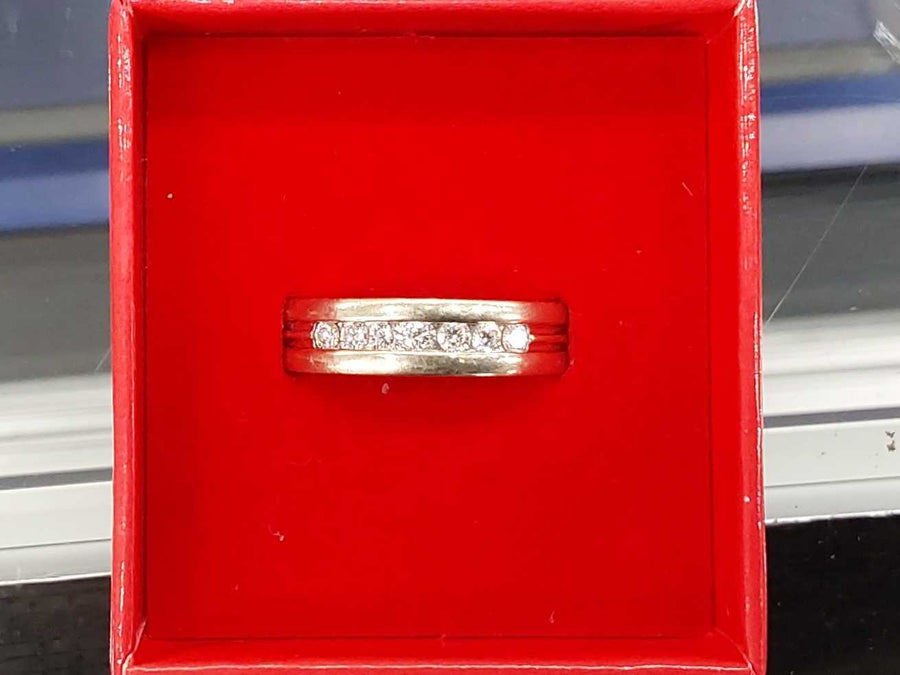 Ring - Wedding Band - White Gold 14k (.585) 8.7 Grams Size 9