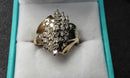 Women's Ring - Yellow Gold 14k (.585) 7.1 grams Size 9.5