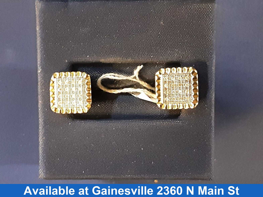 Double Stud Earring - Yellow Gold 10k (.417) 2 grams
