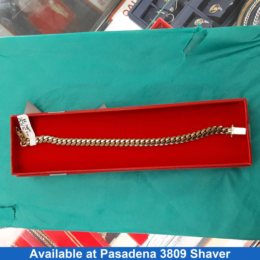 Cuban Link Bracelet - Yellow Gold 10k (.417) 26.2 grams 8 inch