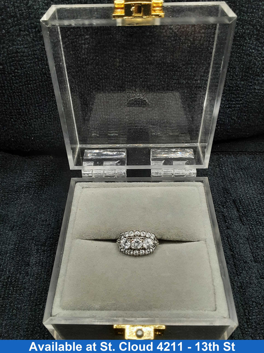 Women's White Gold Cluster